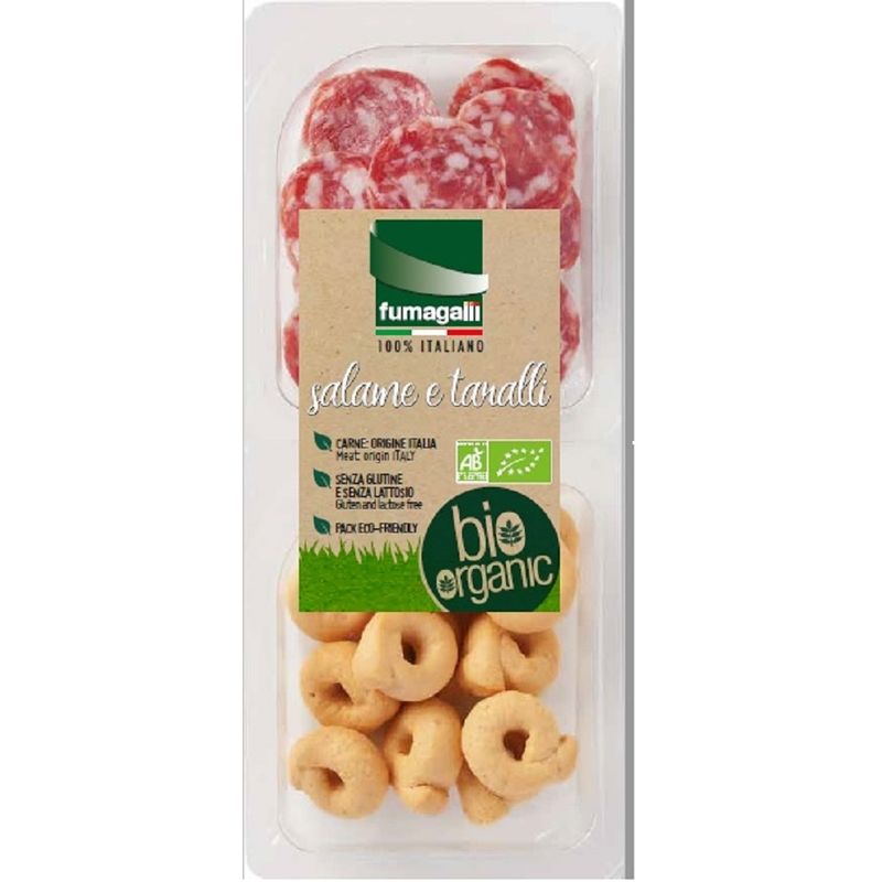 Fumagalli Salame & Taralli BIO 100g - Salame Milano Bio 50gr , Taralli Bio 50gr - Produktbild