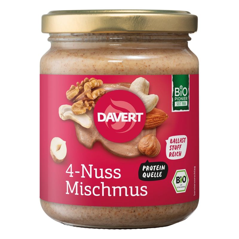 Davert 4-Nuss-Mischmus 250g - Produktbild