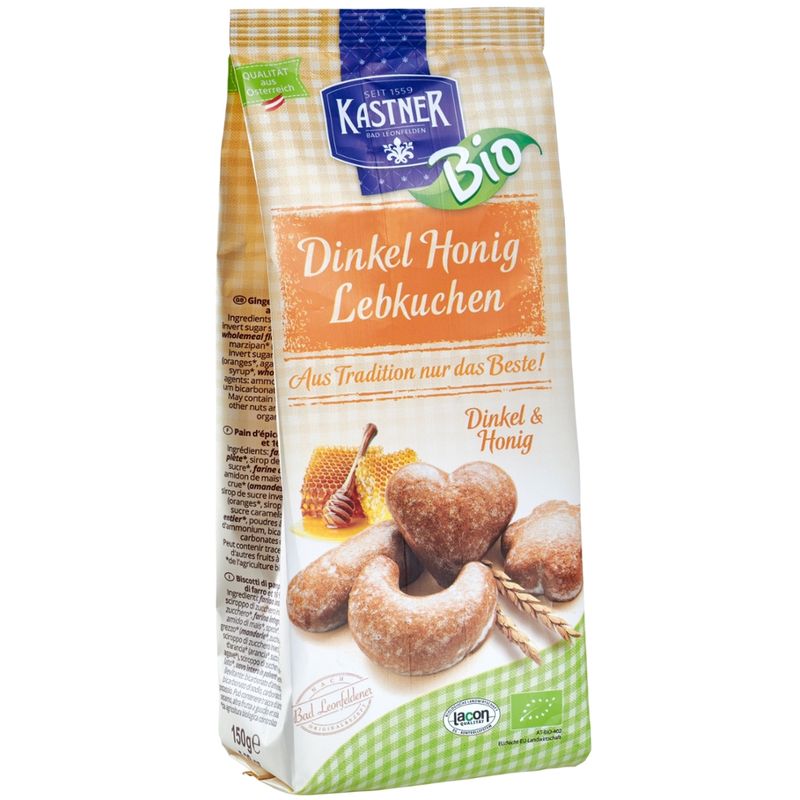 Kastner Bio Dinkel Honig Lebkuchen 150g - Produktbild