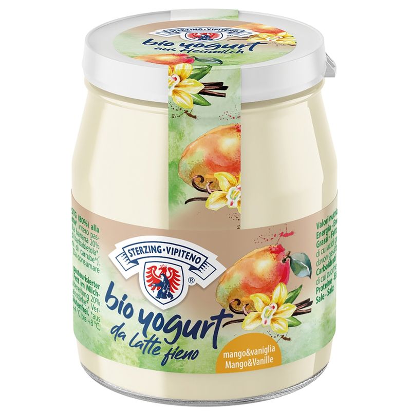 Joghurt Sterzing BIO Bio Vollmilchjoghurt aus Heumilch G.T.S. - 150g  - Mango/Vanille - Produktbild