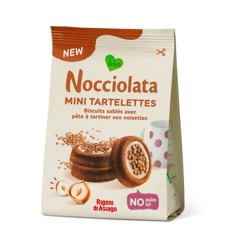 Rigoni di Asiago S.R.L.  Rigoni Nocciolata Tartelettes Bianca BIO 250g - Produktbild