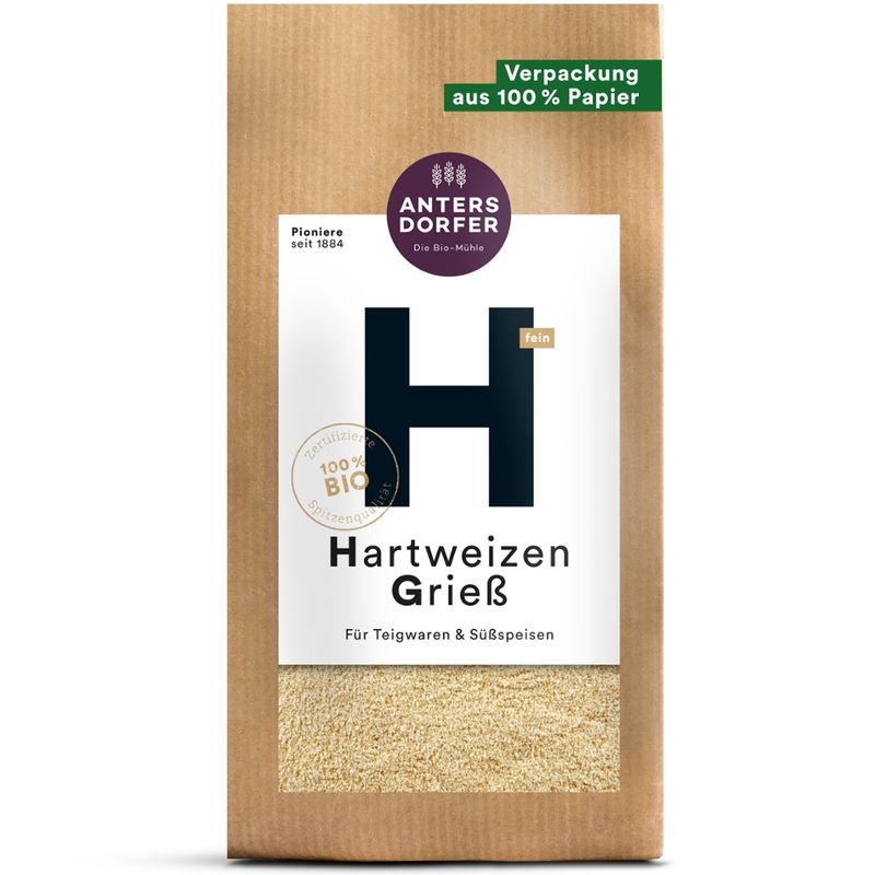 Antersdorfer - Die Bio-Mühle Bio Hartweizen Grieß (fein) - Produktbild