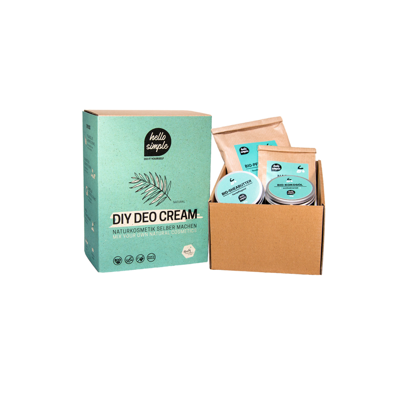 hello simple DIY Box vegane Deocreme Natural  Deocreme zum Selbermischen aus reinen, unraffinierten Bio-Zutaten - Produktbild