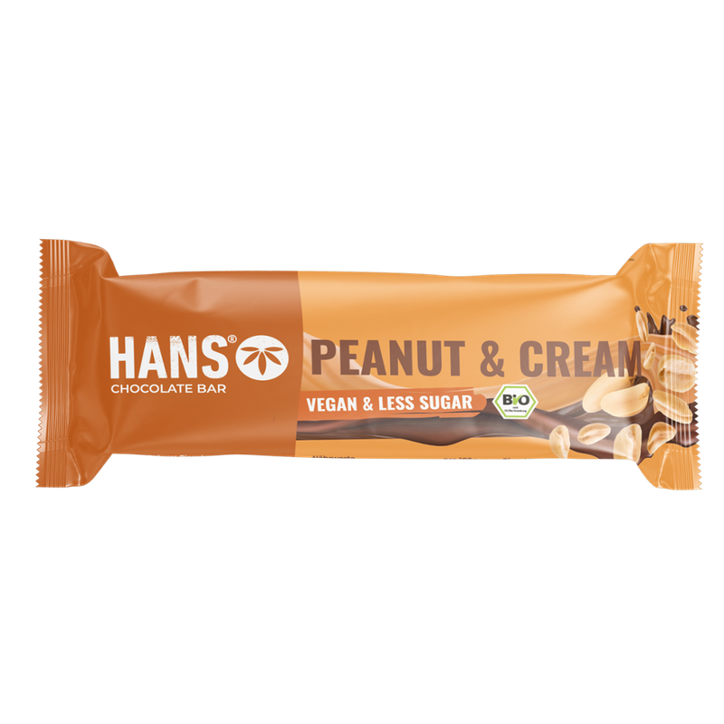 HANS Brainfood HANS Bio Schokoriegel Peanut & Cream 30g - Produktbild