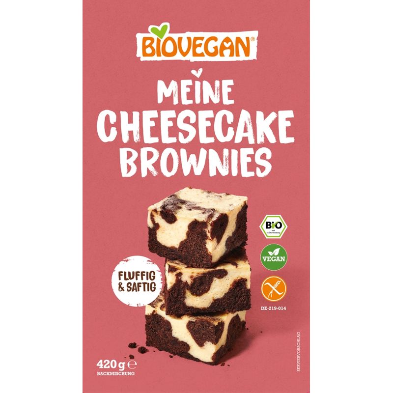 Biovegan Meine Cheesecake Brownies, 420 g, BIO - Produktbild