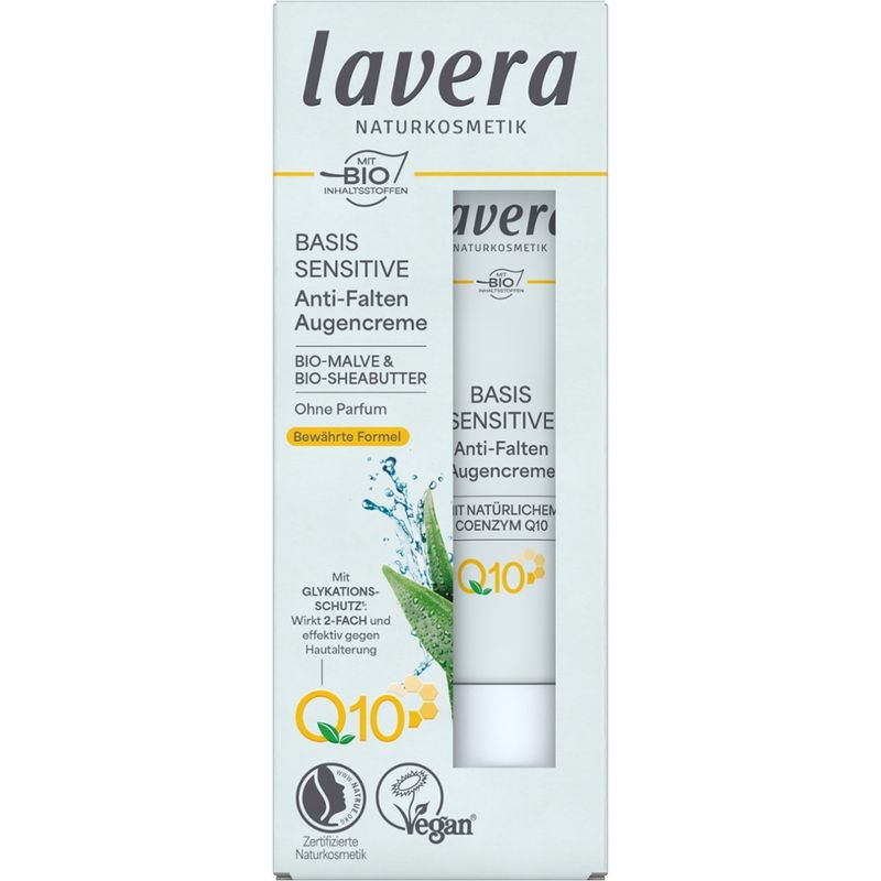 lavera Basis Sensitive Anti-Falten Augencreme Q10 - Produktbild