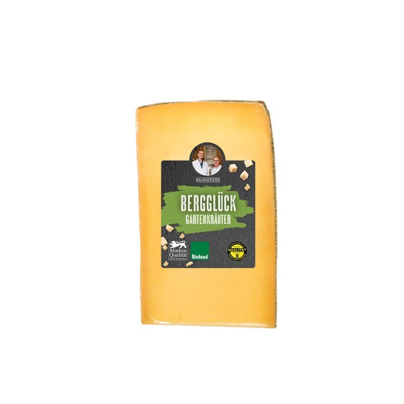 Käserei Bauhofer BIO Bioland Bergglück Gartenkräuter 180g mindestens 50% Fett i. Tr. - Produktbild