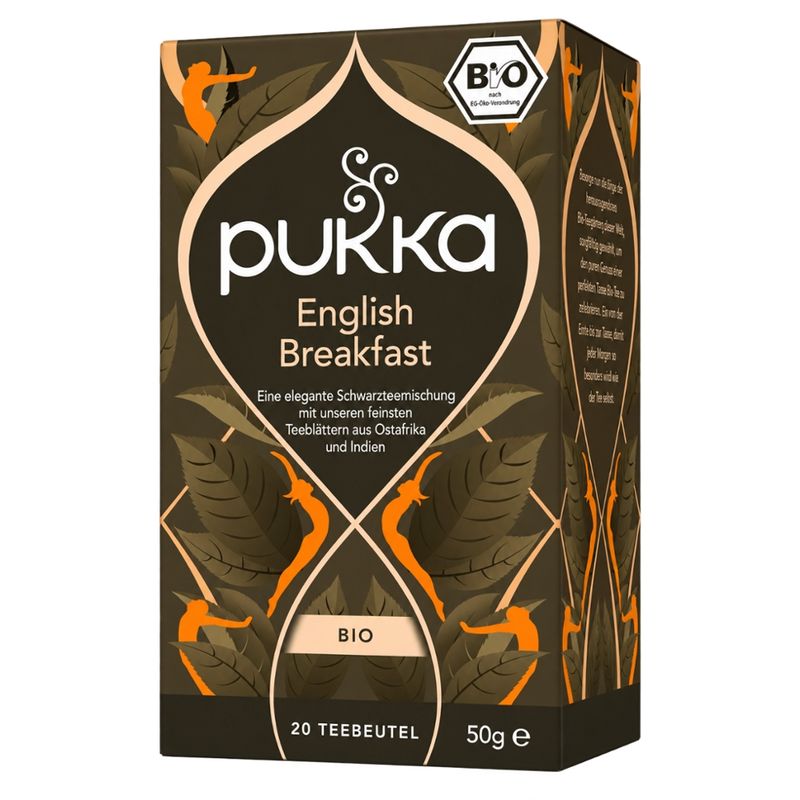 Pukka Pukka Bio-Schwarztee English Breakfast,  mit 20 Teebeuteln - Produktbild