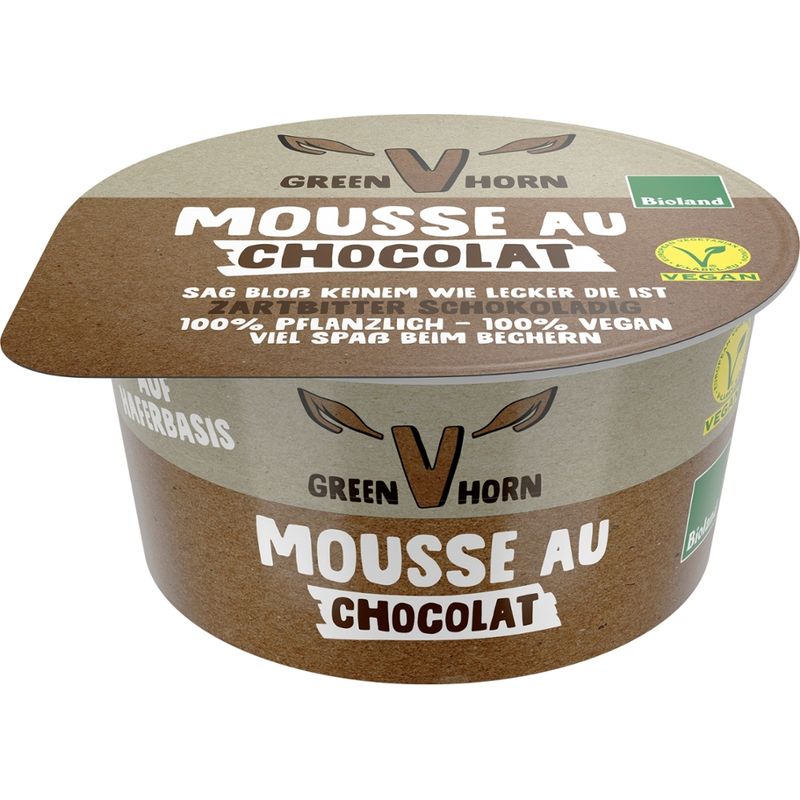 Greenhorn Vegane Bio Mousse au chocolat noir, 100g - Produktbild