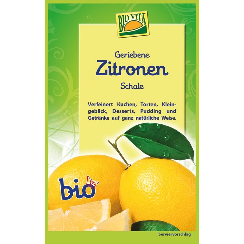 BIOVITA Geriebene Zitronenschale bio - Produktbild