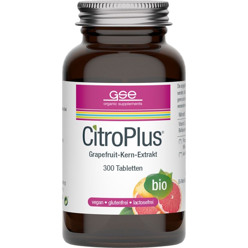 GSE  CitroPlus®  Grapefruit-Kern-Extrakt (Bio),  300 Tabletten à 500 mg - Produktbild