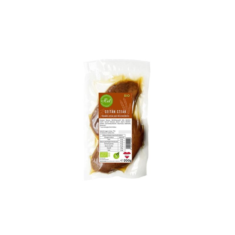 Hiel - Vegetarische Feinkost Seitan Steak - Veganes Steak aus Weizeneiweiß - Produktbild