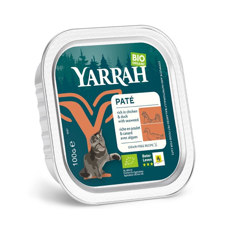 Yarrah Organic Petfood Yarrah Bio Katze Schale Pastete getreidefrei Huhn & Ente - Produktbild