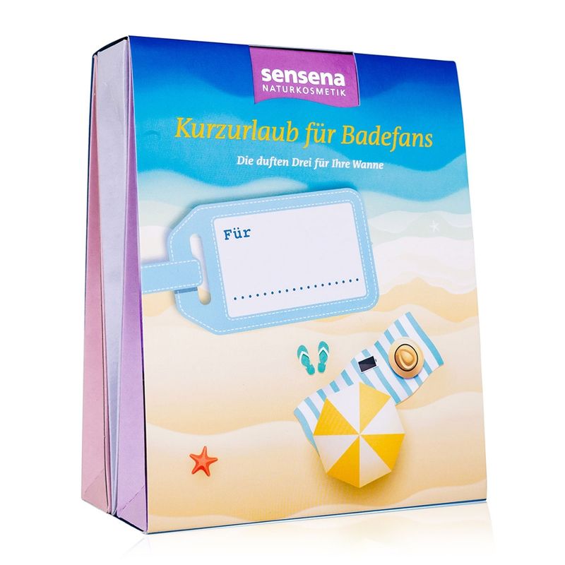 sensena Naturkosmetik 3er Set "Kurzurlaub für Badefans", 1 x "Ganz Locker, 1 x "Zauber der Rose", "Einfach mal abtauchen" - Produktbild