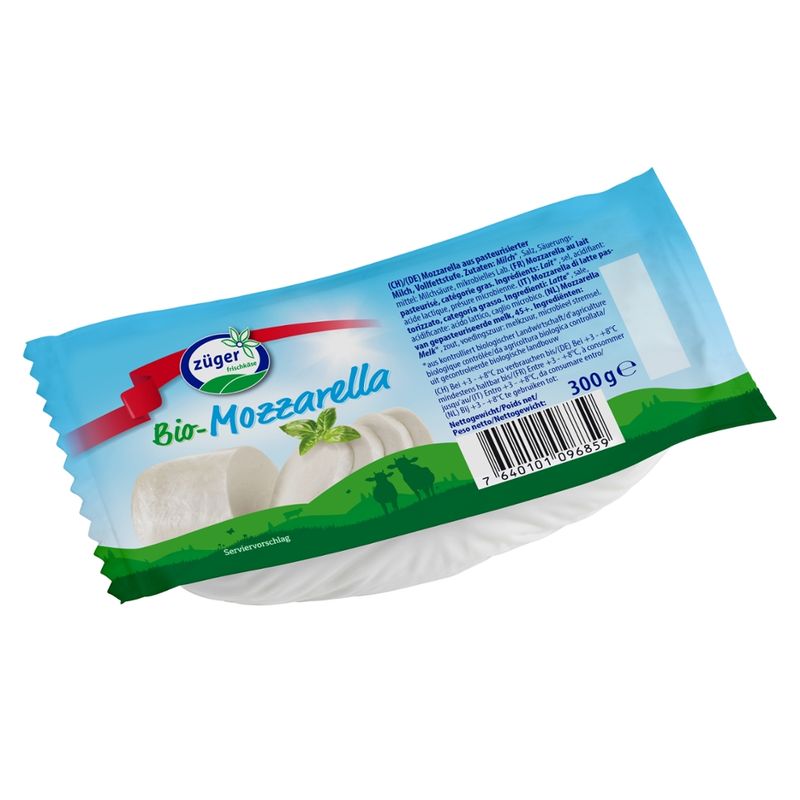 Züger Frischkäse AG Züger Bio Mozzarella Stange 300g - Produktbild