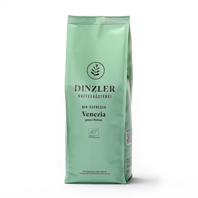 DINZLER Kaffeerösterei BIO Espresso Venezia Organico - 1000g Beutel Bohnen - Produktbild