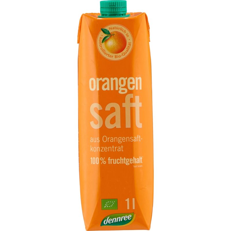 dennree Orangensaft aus Orangensaftkonzentrat, 100% Fruchtgehalt - Produktbild