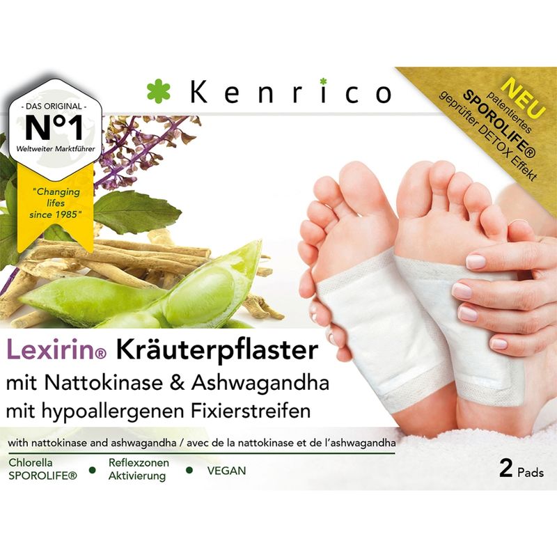 Kenrico Lexirin Kräuterpflaster mit Nattokinase & Ashwagandha (2 Stk) - Produktbild
