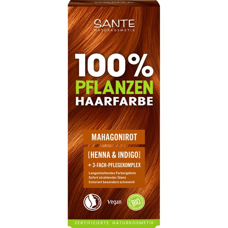 Sante SANTE 100% Pflanzenhaarfarbe mit 3-Fach Pflegekomplex MAHAGONIROT 07 - Produktbild