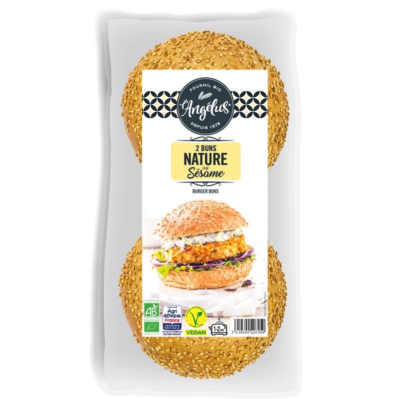 L'Angélus Hamburger Brötchen mit Sesam 2x75g - Produktbild