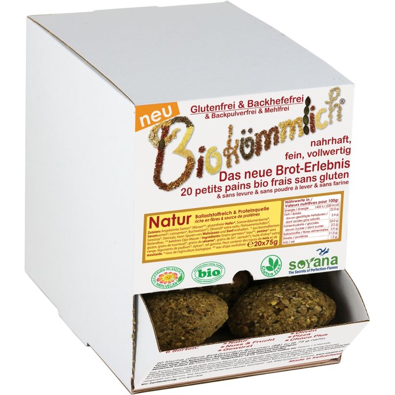 Soyana Biokömmlich-Brötchen Natur - Dispenser mit 20 Brötchen à 75g - Produktbild