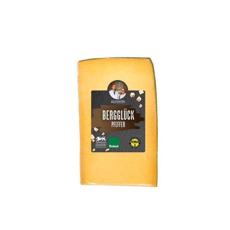 Käserei Bauhofer BIO Bioland Bergglück Pfeffer 180g mindestens 50% Fett i. Tr. - Produktbild
