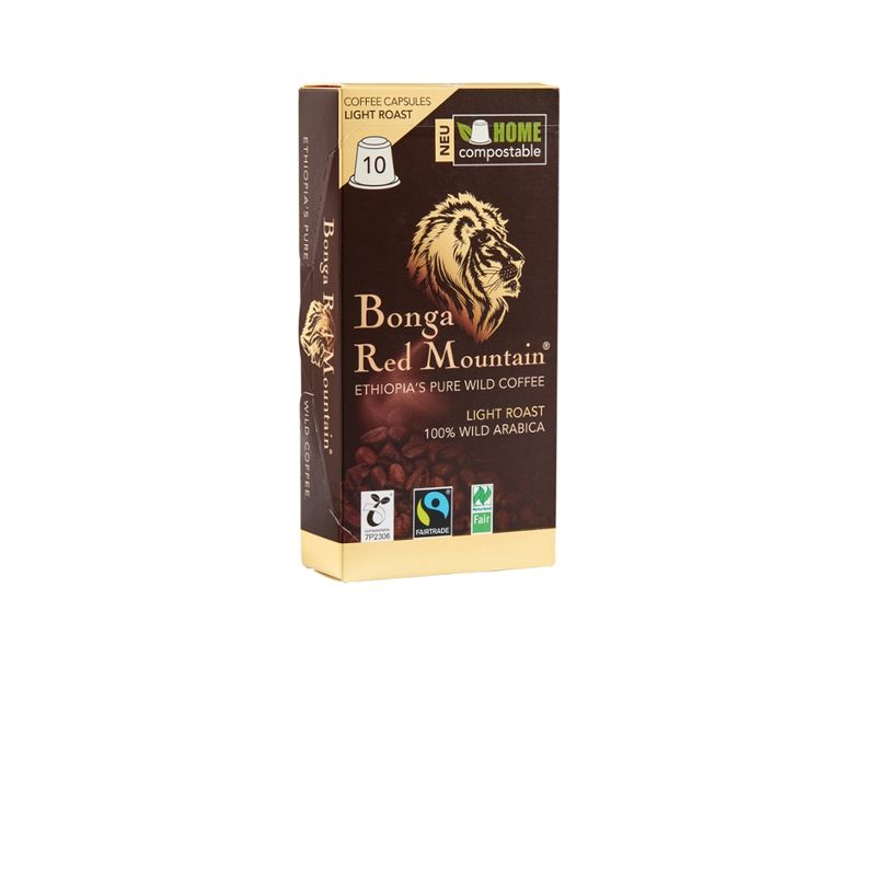 Bonga Red Mountain  Bonga Red Mountain, Kapseln, Light Roast, kompatibel mit Nespresso® Machinen, kompostierbar - Produktbild