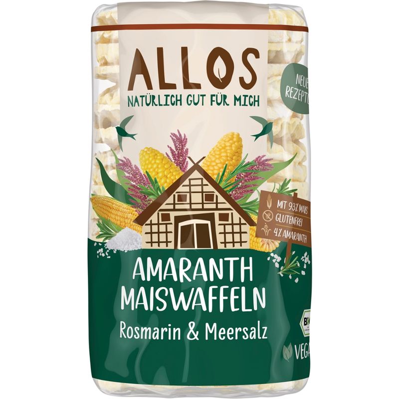 Allos Amaranth Maiswaffeln Rosmarin & Meersalz - Produktbild