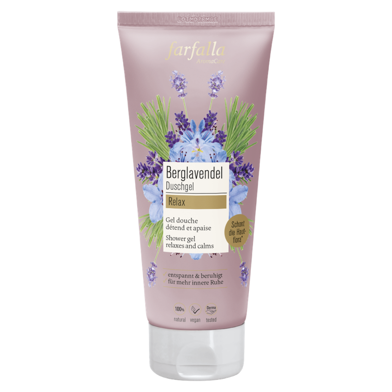 farfalla Berglavendel Relax, Duschgel, 200ml - Produktbild