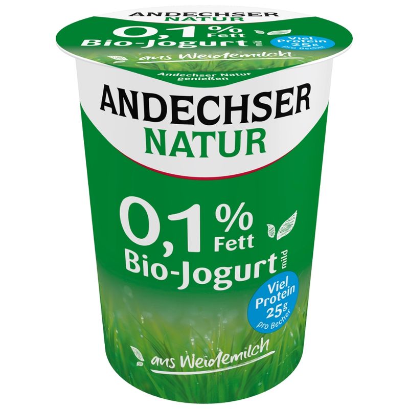 Andechser Natur Bio Jogurt mild 0,1% Becher - Produktbild