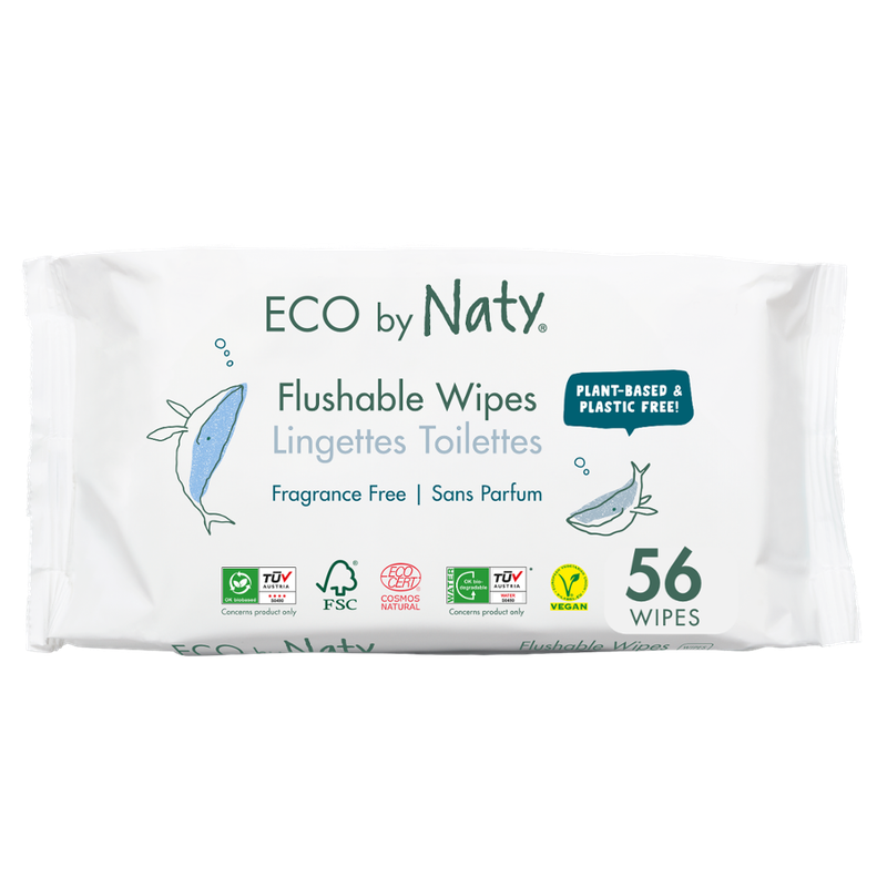 Naty Eco by Naty Feuchttücher unparfümiert, herabspülbar, 56 St - Produktbild