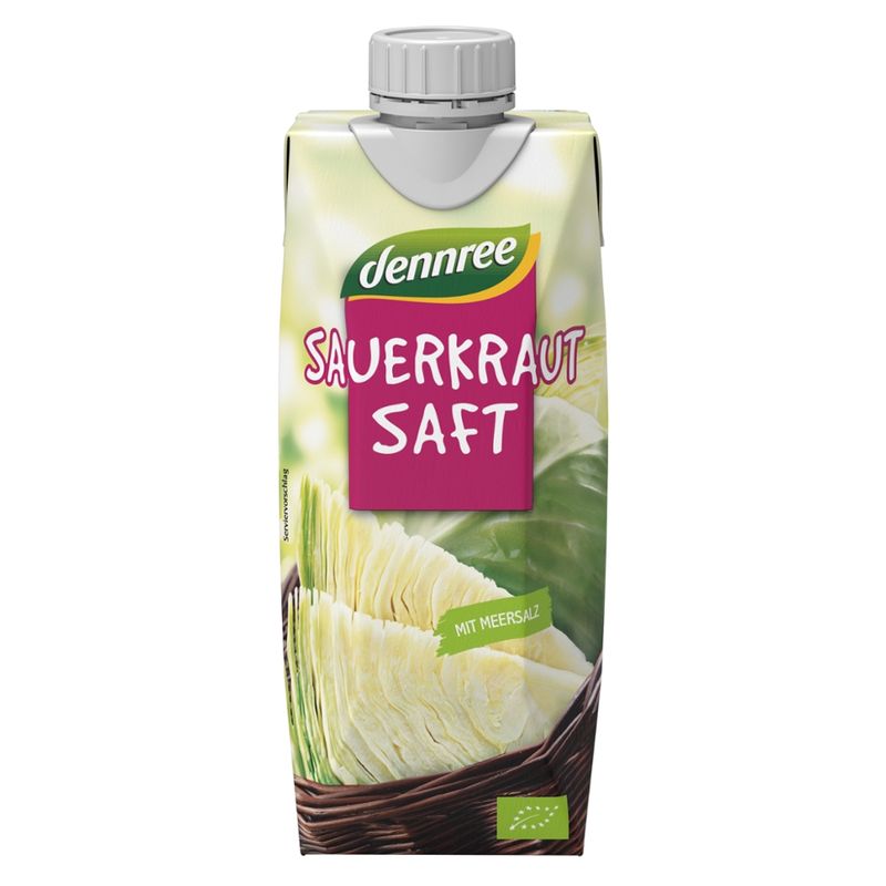 dennree Sauerkrautsaft, mit Meersalz - Produktbild