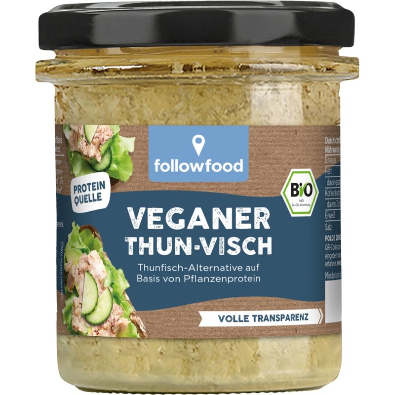 followfood Veganer ThunVisch in Öl, Thunfisch-Alternative auf Basis von Pflanzenprotein - Produktbild