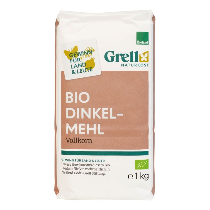 Grell Naturkost Dinkelmehl Vollkorn (Bioland) - Produktbild