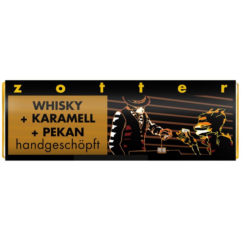Zotter Schokolade Schoko-Mini Whisky + Karamell + Pekan - Produktbild