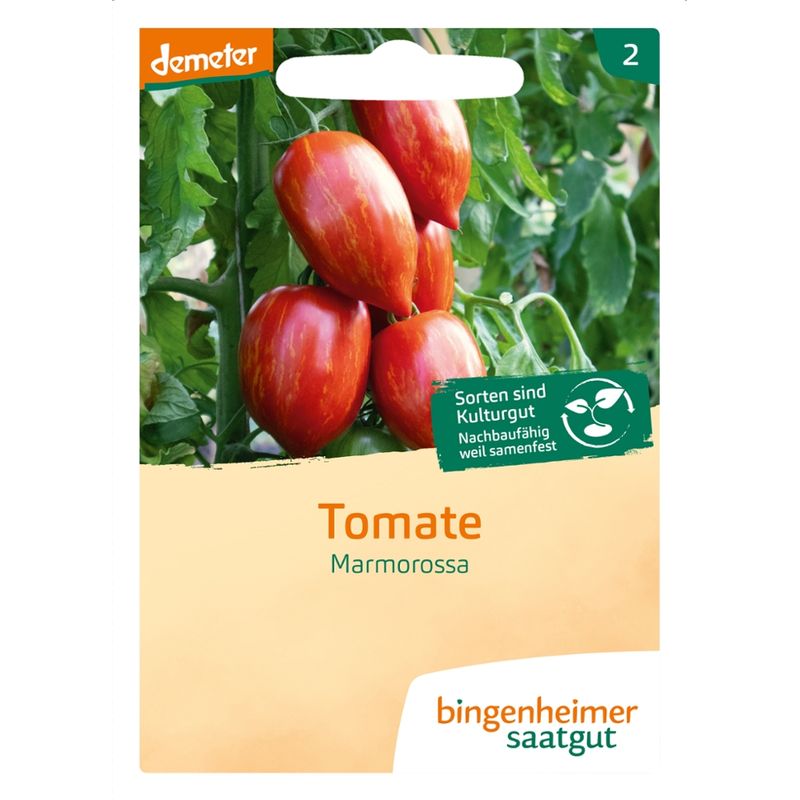 Bingenheimer Saatgut Marmorossa - Roma-Tomate (Saatgut) - Produktbild