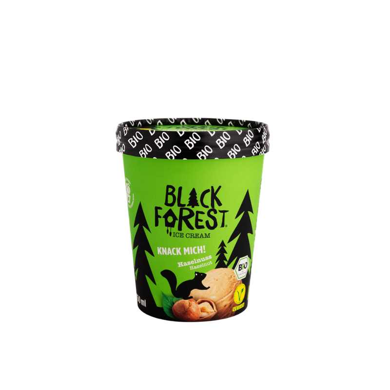 BLACK FOREST ICE CREAM  BLACK FOREST ICE CREAM Bio Haselnuss Sorbet vegan 450ml Becher - Produktbild