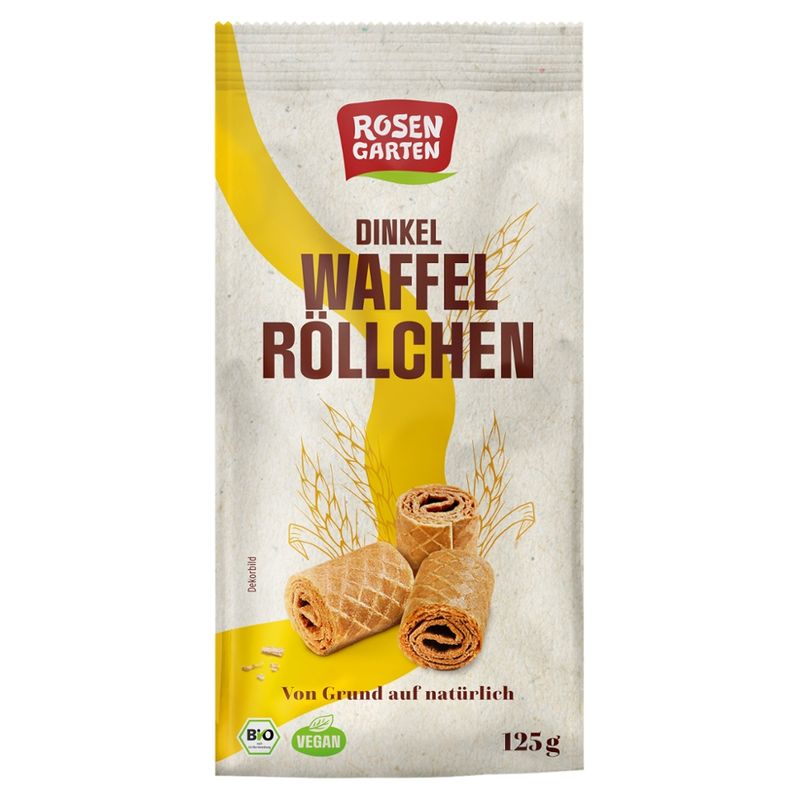Rosengarten Dinkel-Waffelröllchen Natur - Produktbild