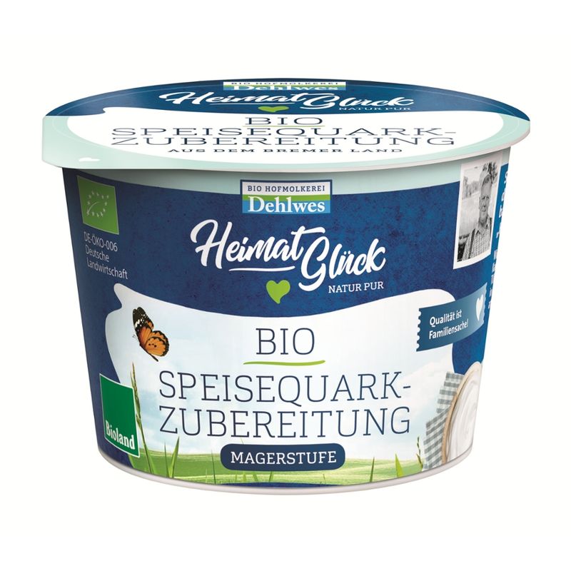 HeimatGlück BIO-Speisequarkzubereitung 0,2% Fett 250g - Produktbild