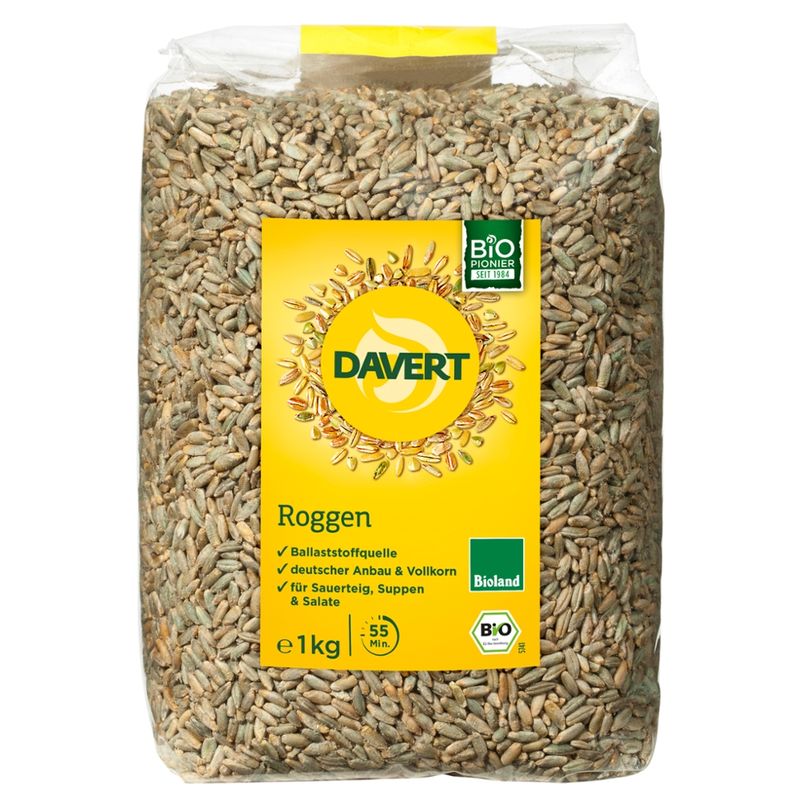 Davert Roggen Bioland, 1kg - Produktbild