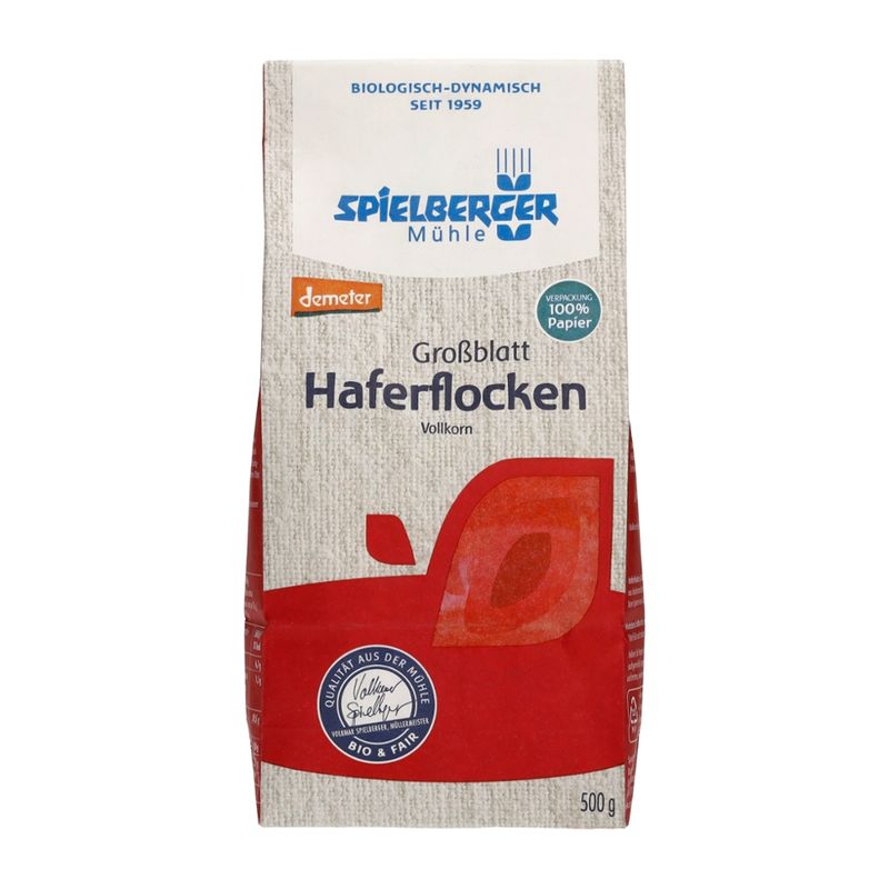 Spielberger Mühle Haferflocken Großblatt, demeter - Produktbild