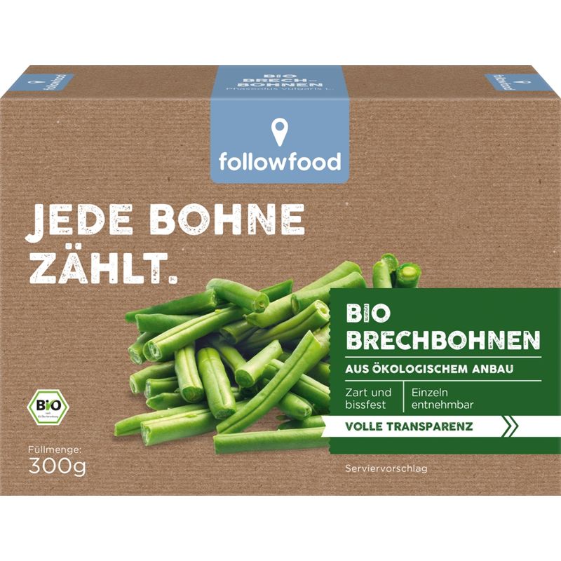 followfood Bio Brechbohnen, blanchiert, tiefgefroren. - Produktbild