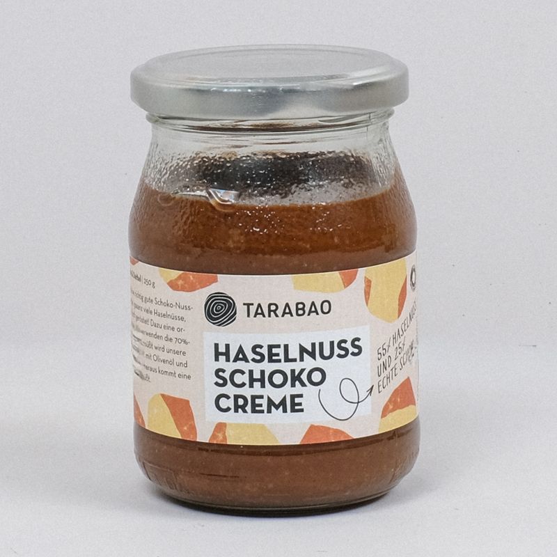 TARABAO Haselnuss-Schoko-Creme im Pfandglas - Produktbild