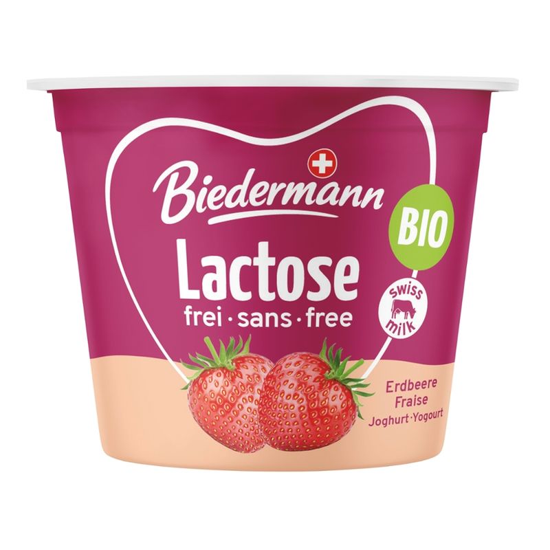 Molkerei Biedermann Bio Jogurt lactosefrei Erdbeer - Produktbild