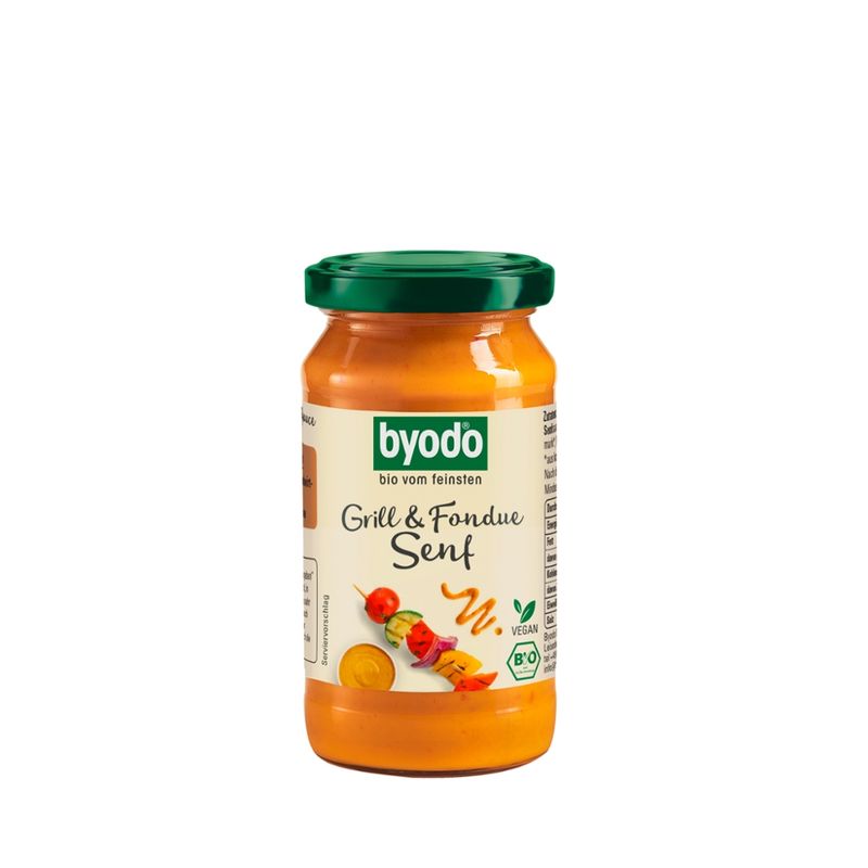 Byodo Byodo Barbecue & Fondue Mustard 200ml - Spicy mustard sauce with paprika and vegetables - Produktbild