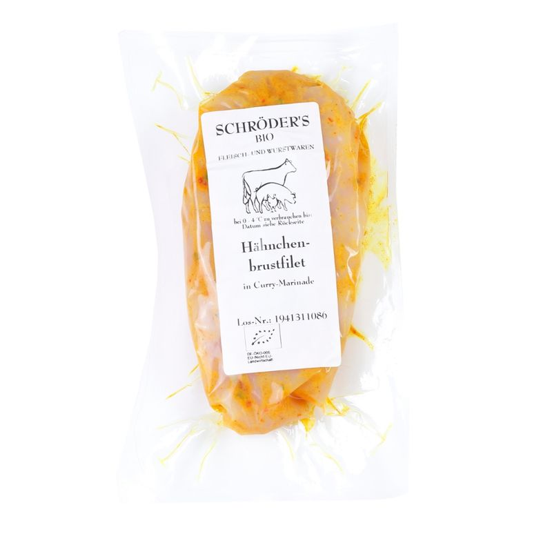 Schröder's Bio Fleisch- und Wurstwaren Hähnchenbrustfilet Curry 1x200 g - Produktbild