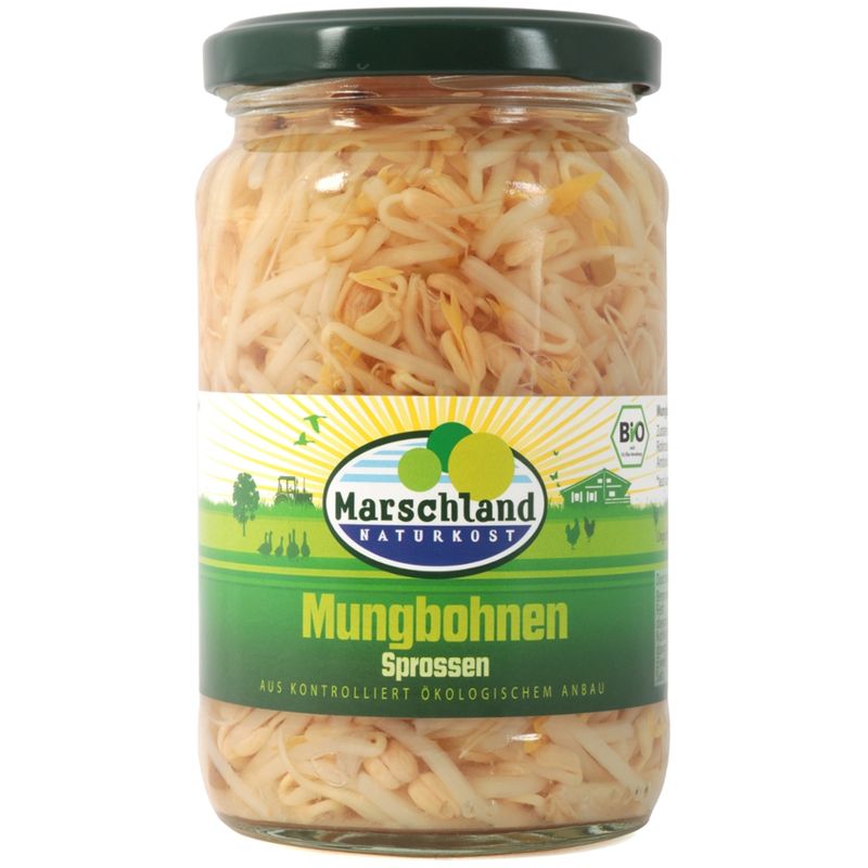 Marschland  Bio-Mungbohnen Sprossen 370 ml Gl. MARSCHLAND - Produktbild