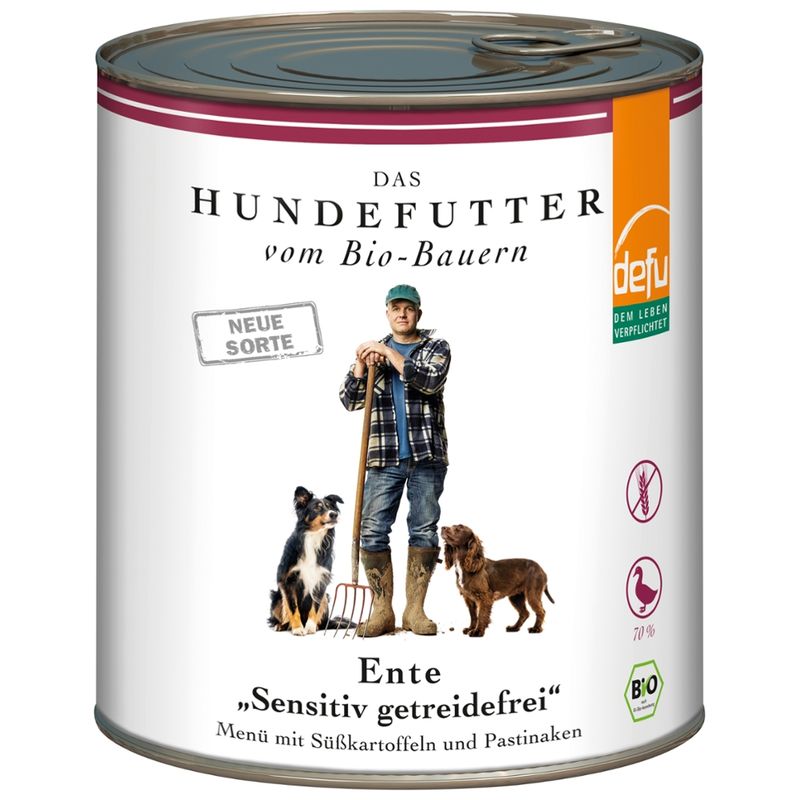 defu - Das Tierfutter vom Bio-Bauern Hund Ente "Sensitiv getreidefrei" - Produktbild