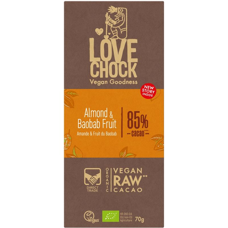Lovechock Lovechock tablette Amande & Fruit du Baobab 85% - Produktbild
