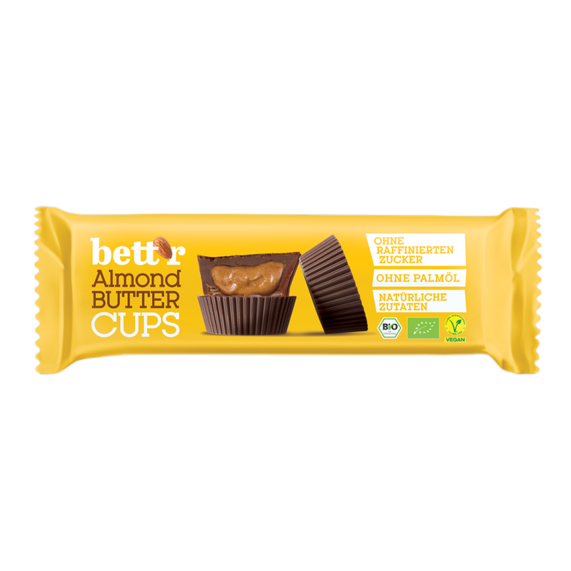 Bett'r Mandel Nut Butter Cups,  3x13g, Bio, Bett’r - Produktbild